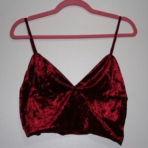 Velvet Red Cami Top